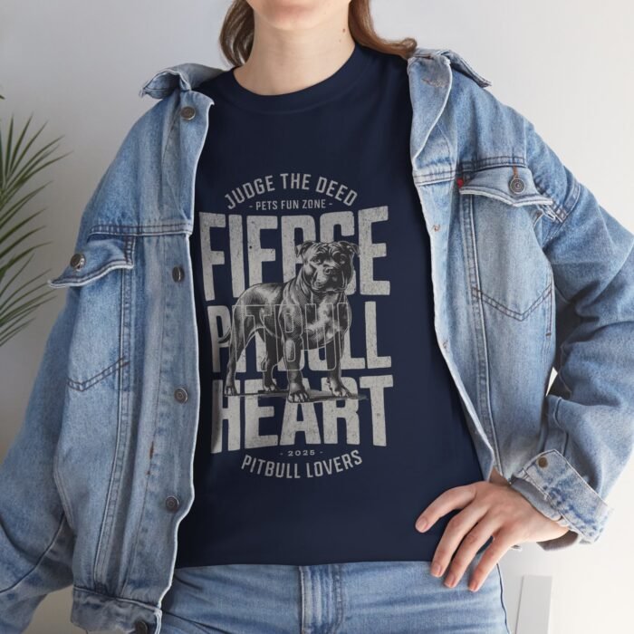 Pitbull Tee - Fierce Pitbull Heart Design - Image 8