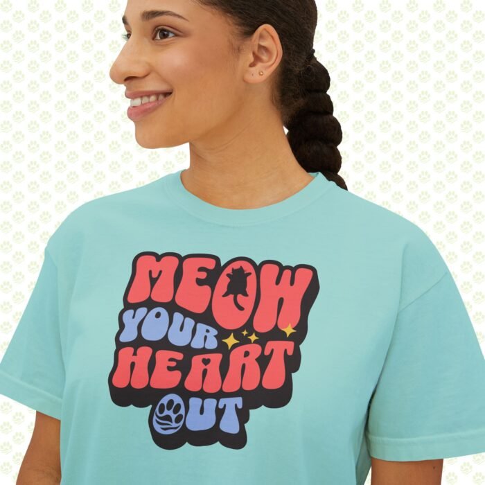 Women's Boxy Tee Meow Your Heart Out - Image 2