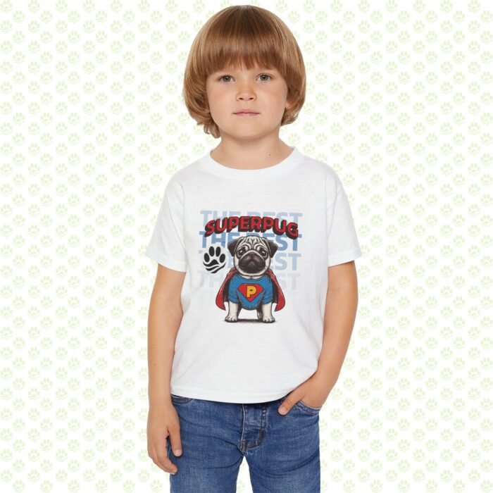 Toddler T-shirt - Super PUG Design - Image 2