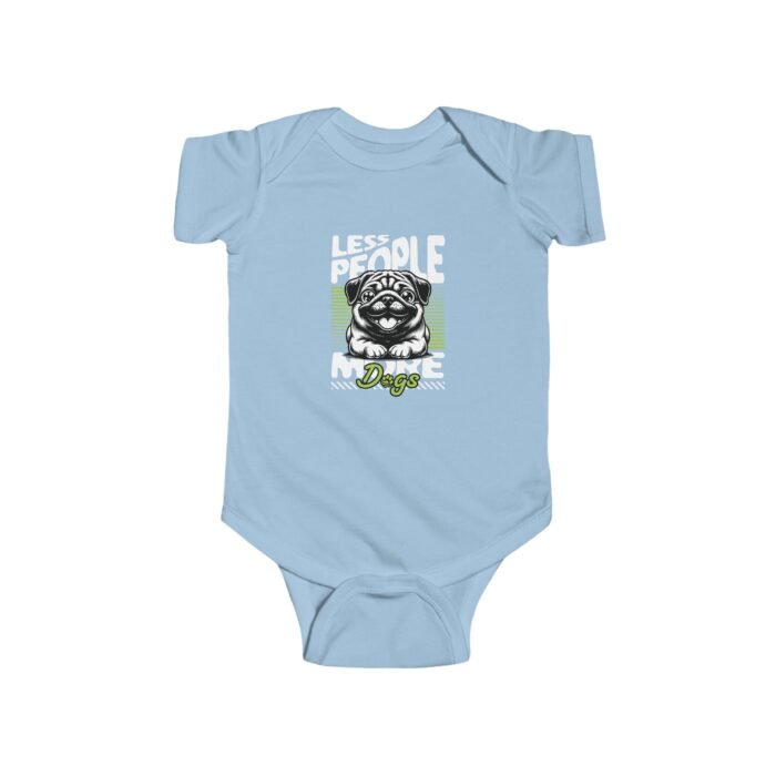 Onesie Infant Fine Jersey Bodysuit - Less People More Dogs Design - Image 2