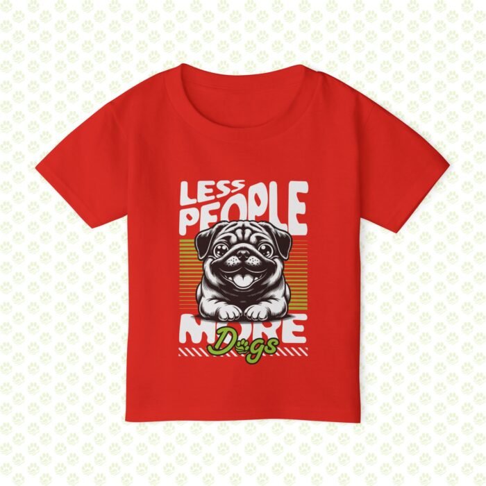 Toddler T-shirt - more dogs less people design - Image 5