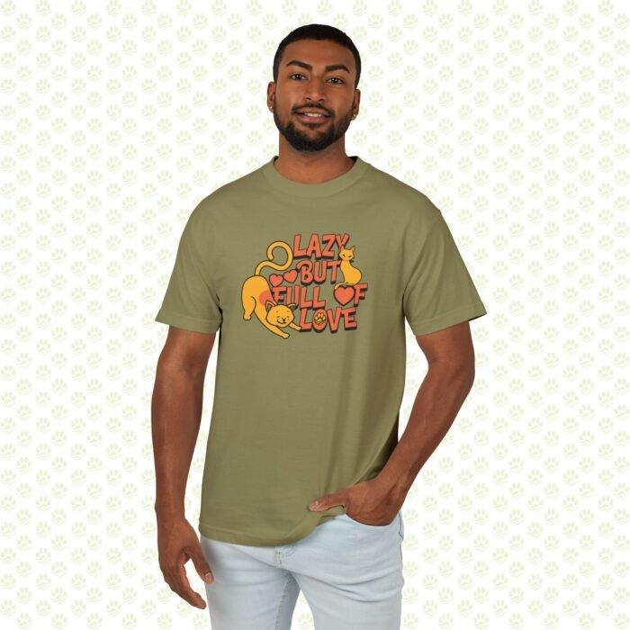 T-Shirt Lazy But Full of Love Cat Lover Unisex Tee - Image 6
