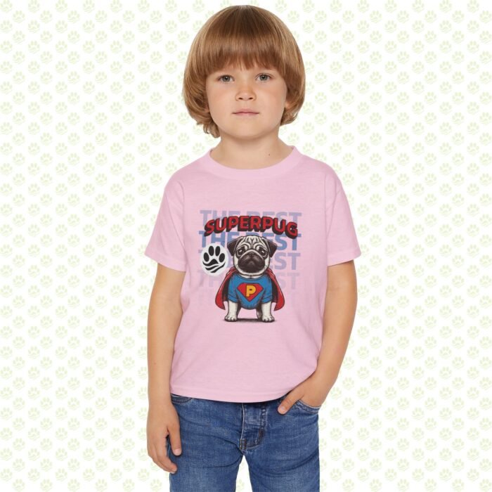 Toddler T-shirt - Super PUG Design - Image 5