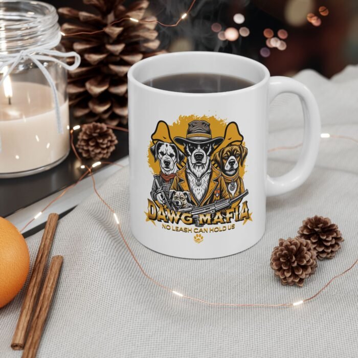 Dawg Mafia Ceramic Mug – Funny Dog Lover Coffee Cup, 11oz & 15oz Sizes, Unique Gift for Pet Owners