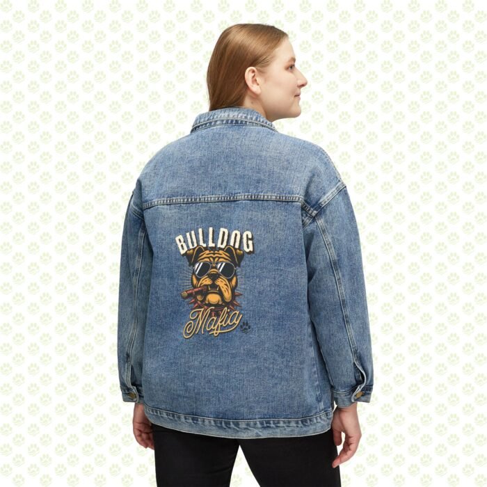 Women's Denim Jacket Bulldog Mafia design
