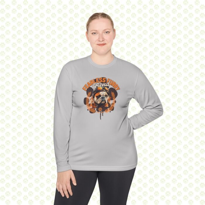 Fearless Furry Friend Unisex Lightweight Long Sleeve Tee - Image 4