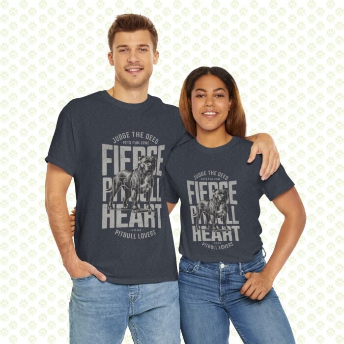 Pitbull Tee - Fierce Pitbull Heart Design - Image 9