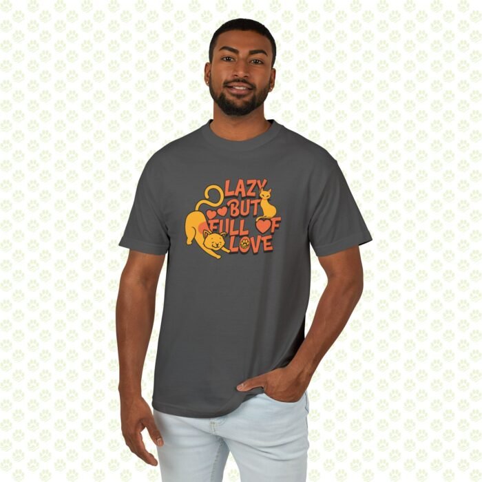 T-Shirt Lazy But Full of Love Cat Lover Unisex Tee - Image 10