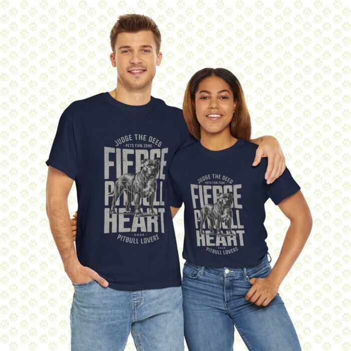 Pitbull Tee - Fierce Pitbull Heart Design - Image 7