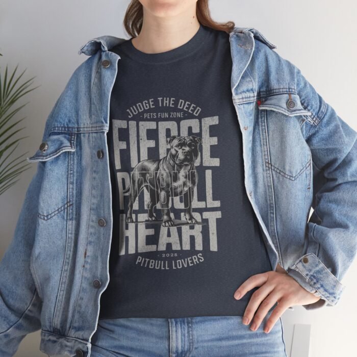 Pitbull Tee - Fierce Pitbull Heart Design - Image 10