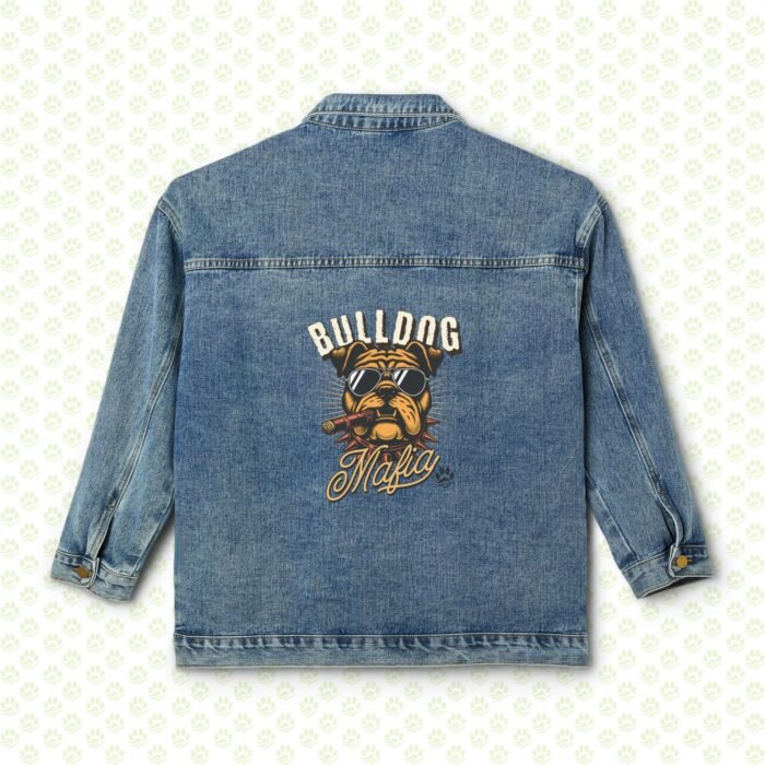 Women's Denim Jacket Bulldog Mafia design - Image 3