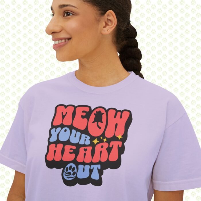 Women's Boxy Tee Meow Your Heart Out - Image 10