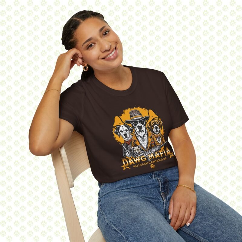 Dawg Mafia Dog Lover Unisex T-Shirt – Funny Dog Gang Graphic Tee, Pet Owner Gift, Casual Dog Shirt