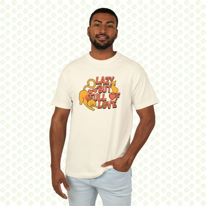 T-Shirt Lazy But Full of Love Cat Lover Unisex Tee - Image 2