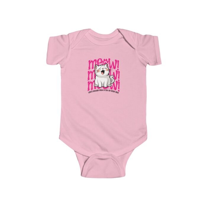 Bodysuit - Life is Better with a Cat - Infant Fine Jersey - Image 4