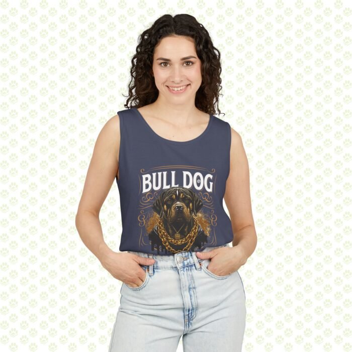 Bull Dog Lover - Unisex Garment-Dyed Tank Top - Image 6