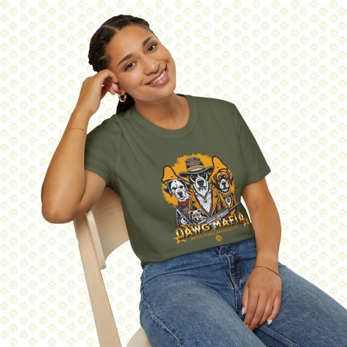 Dawg Mafia Dog Lover Unisex T-Shirt – Funny Dog Gang Graphic Tee, Pet Owner Gift, Casual Dog Shirt - Image 4