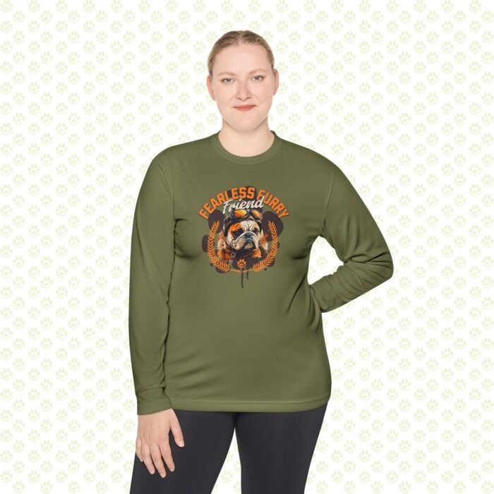 Fearless Furry Friend Unisex Lightweight Long Sleeve Tee - Image 8