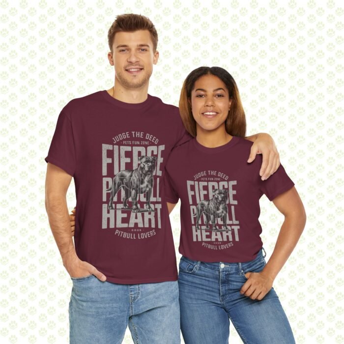 Pitbull Tee - Fierce Pitbull Heart Design