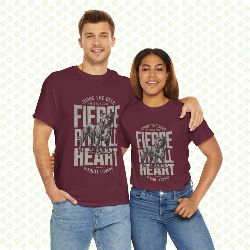 Pitbull Tee - Fierce Pitbull Heart Design