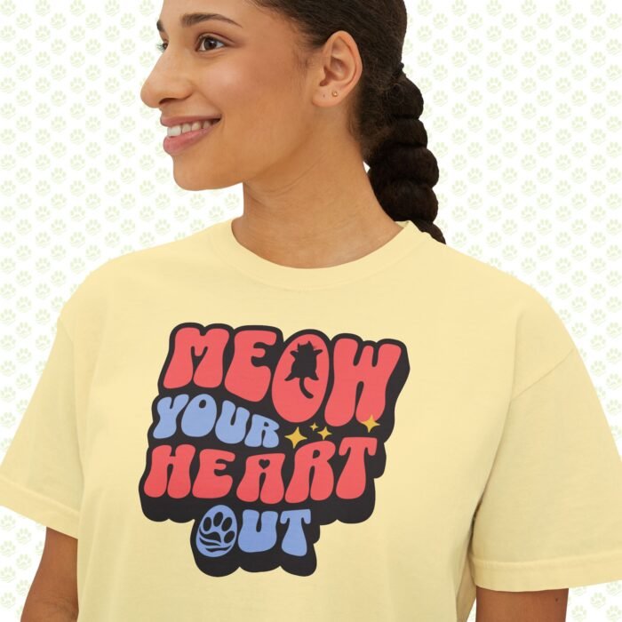 Women's Boxy Tee Meow Your Heart Out - Image 8