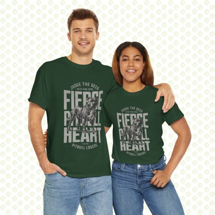 Pitbull Tee - Fierce Pitbull Heart Design - Image 5