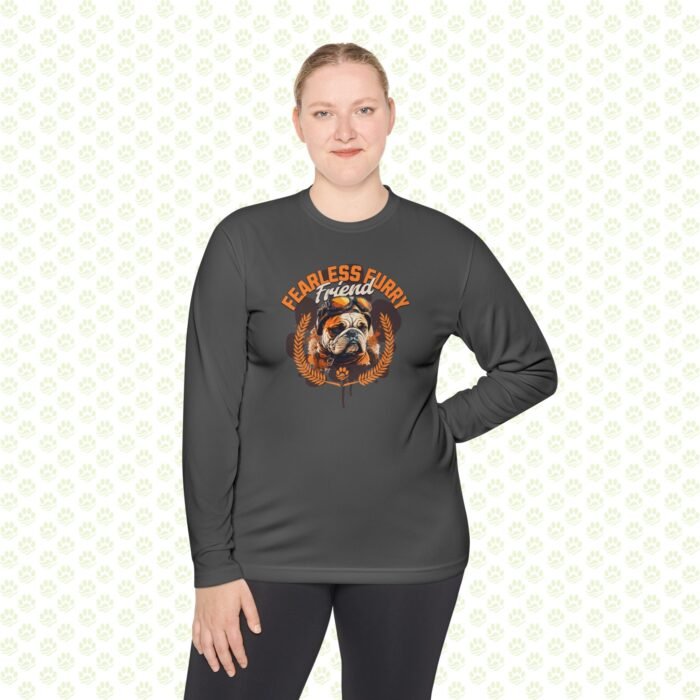 Fearless Furry Friend Unisex Lightweight Long Sleeve Tee - Image 6