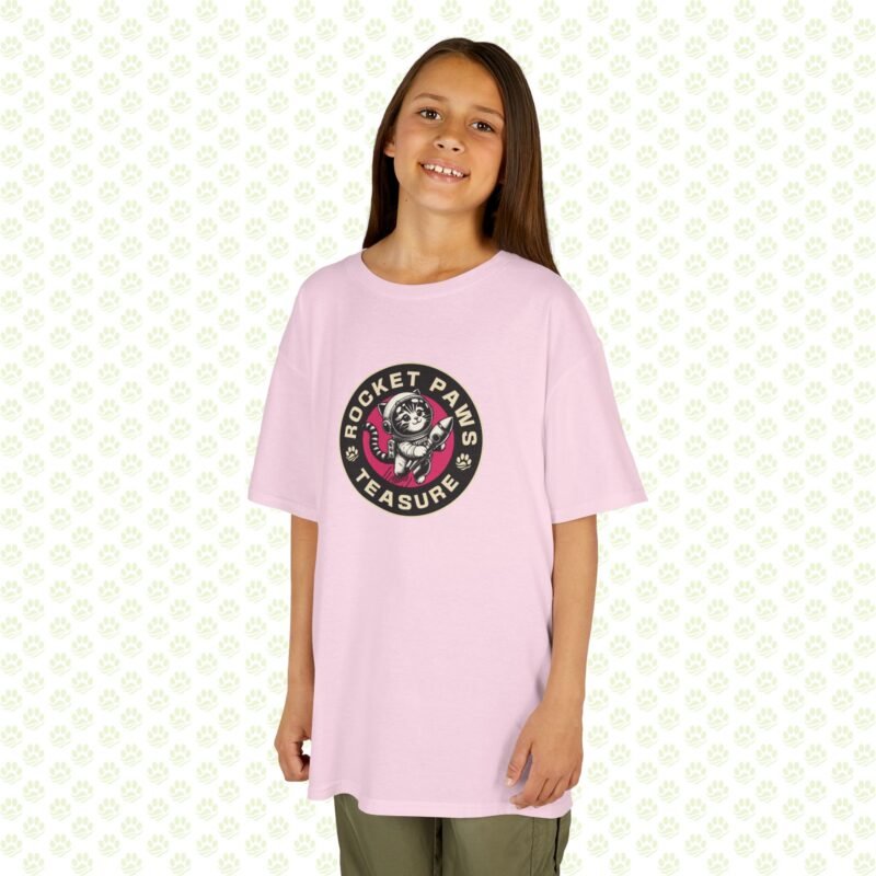 Kids Tee Cotton - Cat Lover Rocket Paws Design