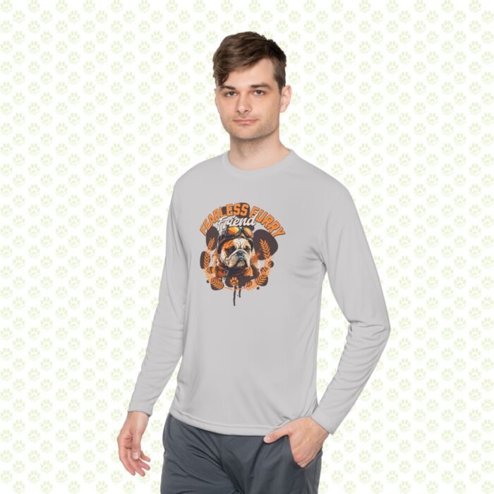 Fearless Furry Friend Unisex Lightweight Long Sleeve Tee - Image 3