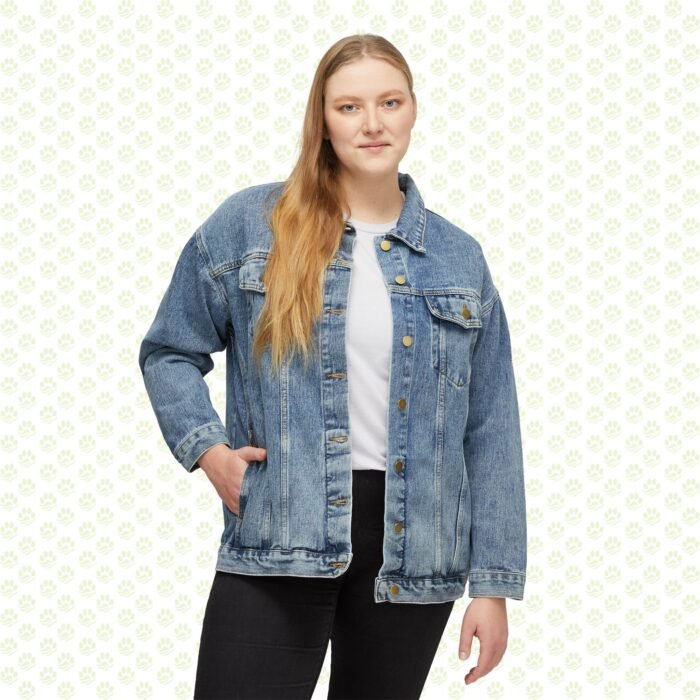 Women's Denim Jacket Bulldog Mafia design - Image 4