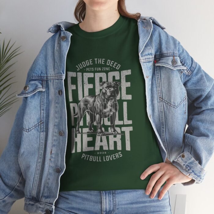 Pitbull Tee - Fierce Pitbull Heart Design - Image 6