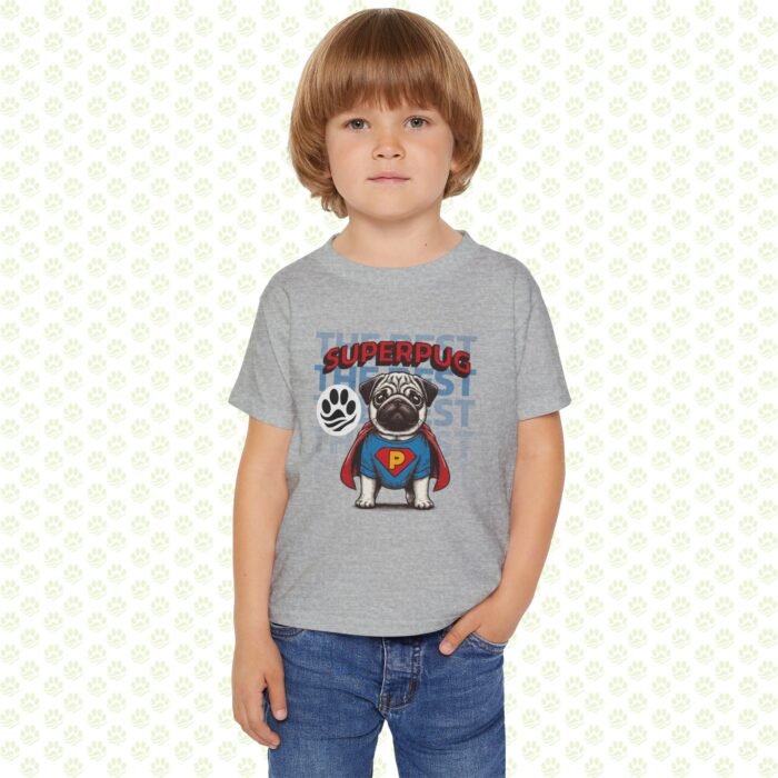 Toddler T-shirt - Super PUG Design - Image 3