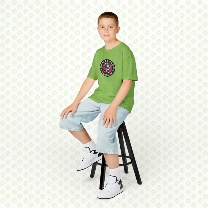 Kids Cotton Tee – Cat Lover Rocket Paws Design, Fun Space Cat Graphic T-Shirt for Children - Image 8