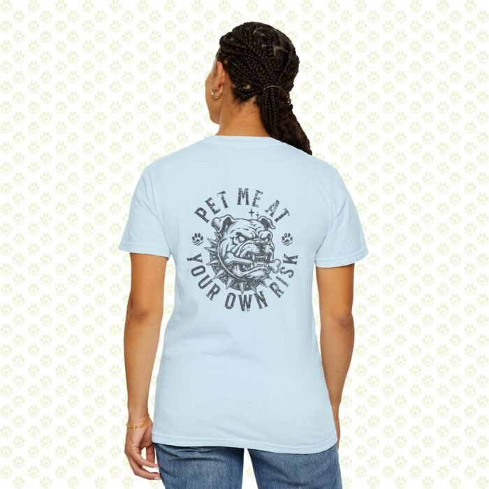 Pet My Cat At Your Own Risk Unisex Garment-Dyed Tee – Funny Cat Lover T-Shirt, Soft Vintage Wash, Unique Gift for Cat Moms & Dads - Image 8