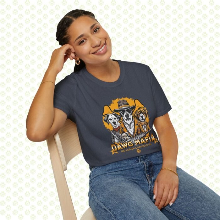 Dawg Mafia Dog Lover Unisex T-Shirt – Funny Dog Gang Graphic Tee, Casual Pet Owner Shirt, Unique Dog Lover Gift - Image 8