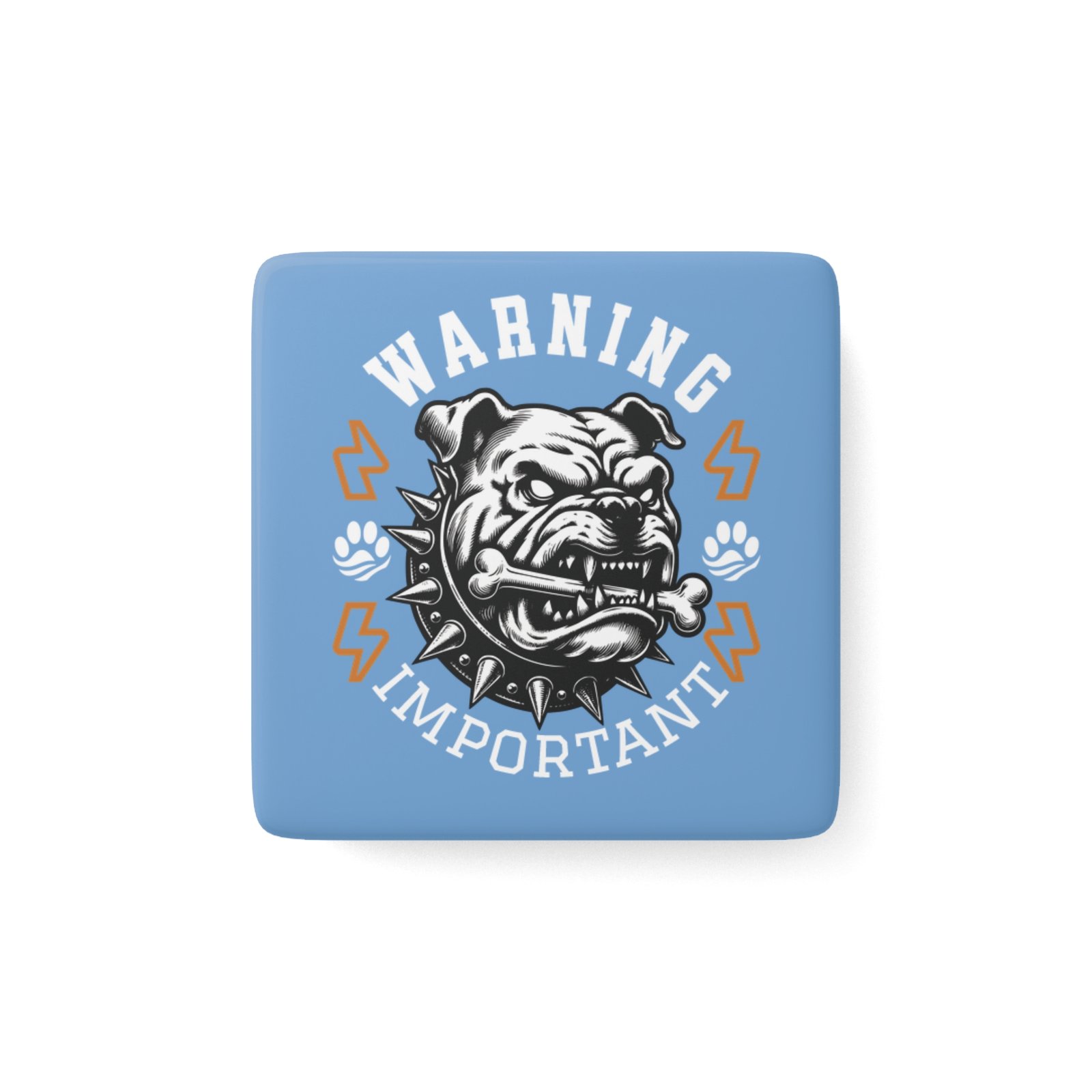 Porcelain Magnet – Dog Lover & Warning Important, Durable Dog-Themed Fridge Magnet, Fun Pet Owner Gift