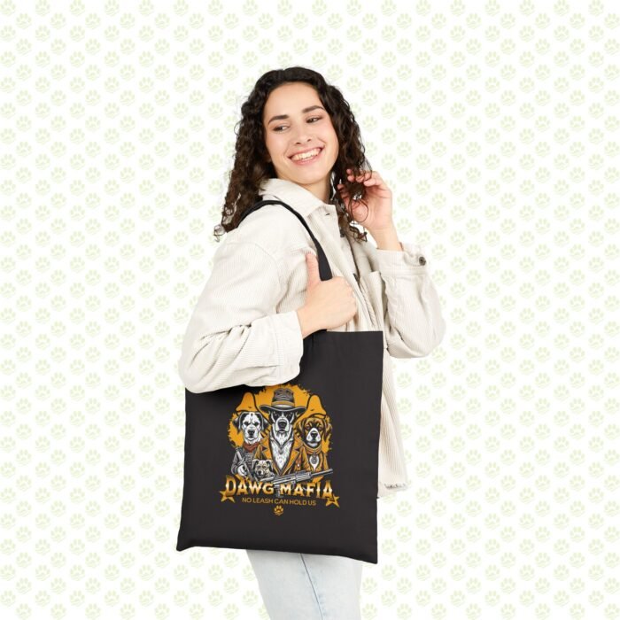 Dawg Mafia Cotton Canvas Tote Bag – Durable Eco-Friendly Dog Lover Shopping Tote, Reusable Heavy Duty Gift for Pet Owners - Image 5