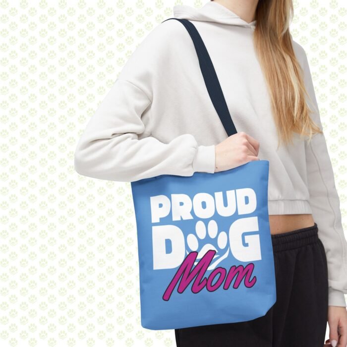 Proud Dog Mom Tote Bag – Durable Cotton Canvas, Cute Pet Lover Gift, Reusable Shopping Bag - Image 2