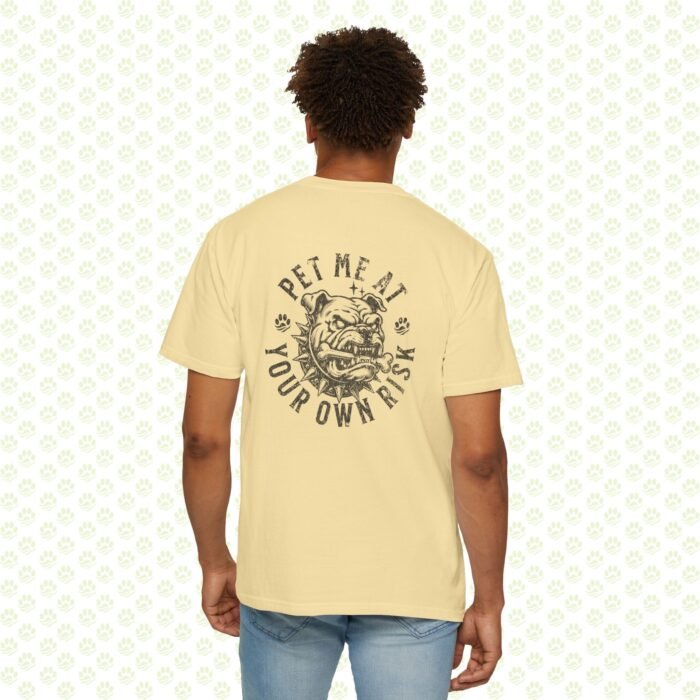 Pet My Cat At Your Own Risk Unisex Garment-Dyed Tee – Funny Cat Lover T-Shirt, Soft Vintage Wash, Unique Gift for Cat Moms & Dads - Image 6
