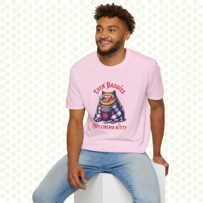 Cat Movie Night Unisex T-Shirt – Cute Popcorn Cat Graphic, Fun Movie Lover Tee for Cat Fans - Image 10