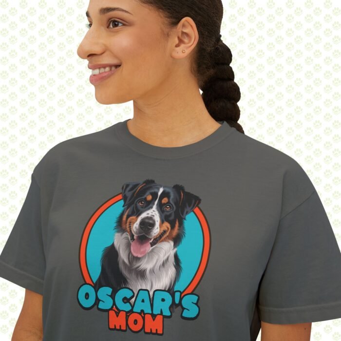 Personalized Dog Mom Women’s Boxy Tee – Custom Name, Cute Dog Graphic, Trendy Relaxed Fit Gift for Pet Moms - Image 6