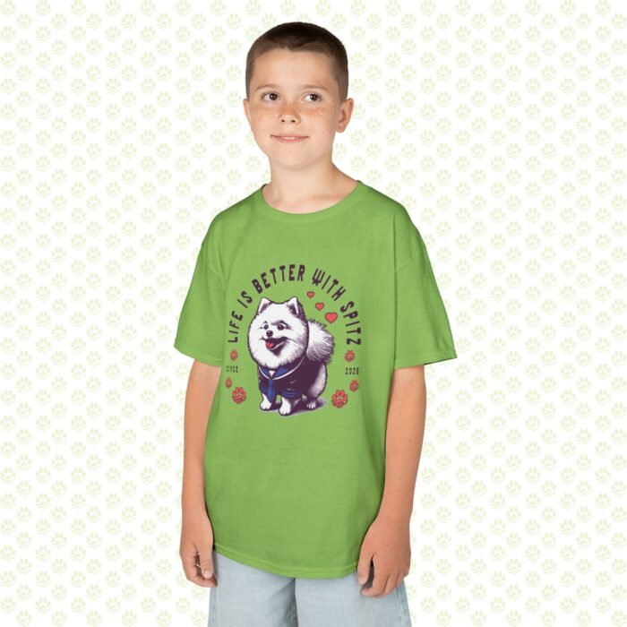Kids Tee – Spitz Cute Dog Print, Adorable Fluffy Puppy T-Shirt for Children, Fun Pet Lover Graphic Top - Image 6