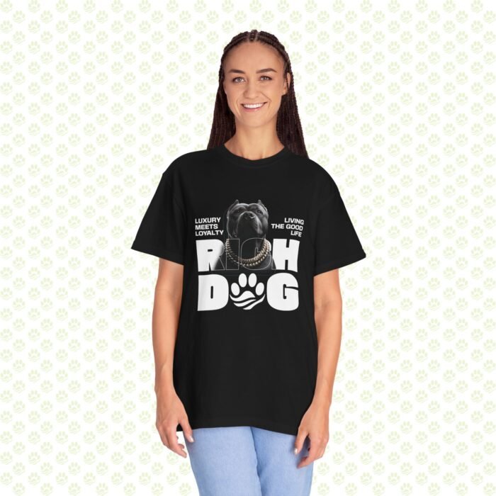 Dog Lover Unisex T-Shirt – Rich Dog Design, Trendy Pet Lover Graphic Tee, Fun Gift for Dog Owners - Image 6