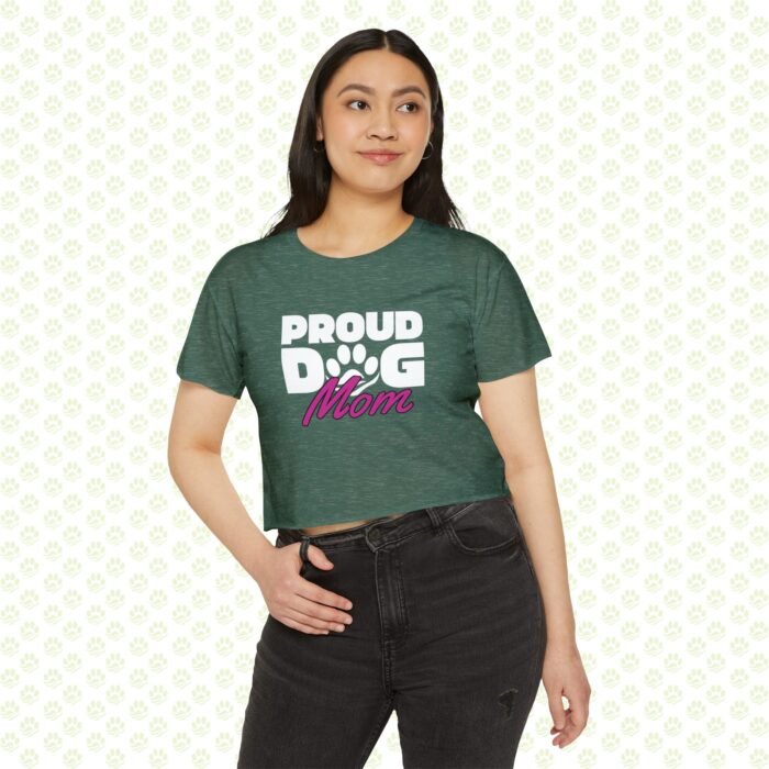A Proud Mom Women’s Festival Crop Top – Trendy Motherhood Statement Tee, Cute Summer Gift for Moms