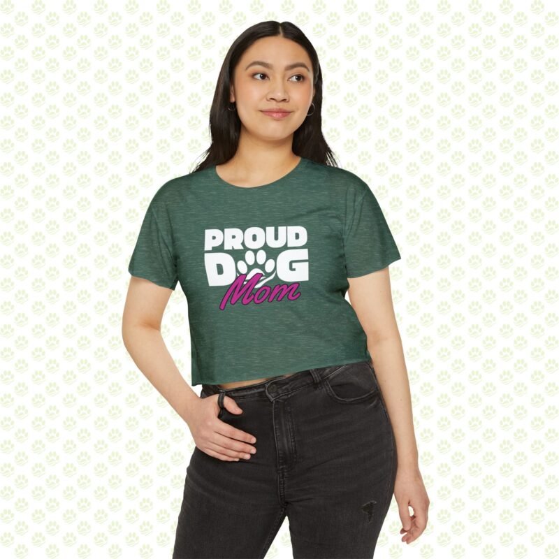 A Proud Mom Women’s Festival Crop Top – Trendy Motherhood Statement Tee, Cute Summer Gift for Moms