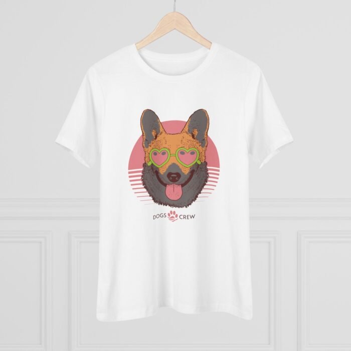 Dogs Crew Cotton Tee – Cute Animal Women’s T-Shirt, Dog Lover Gift, Soft & Comfy Crewneck - Image 6