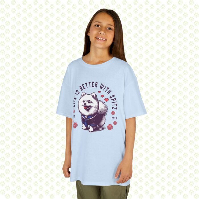 Kids Tee – Spitz Cute Dog Print, Adorable Fluffy Puppy T-Shirt for Children, Fun Pet Lover Graphic Top - Image 7