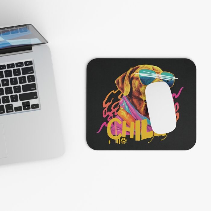 Rectangle Mouse Pad – Chill Dog Design, Smooth Non-Slip Rubber Base, Cute Pet Lover Gift - Image 4
