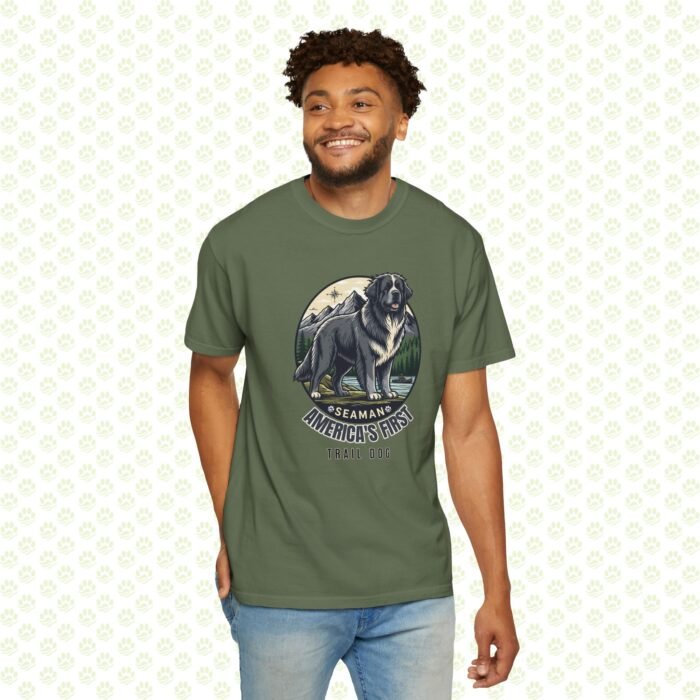 America’s First Trail Dog Seaman Unisex Garment-Dyed T-Shirt – Lewis & Clark Expedition, Historical Dog Lover Tee - Image 5