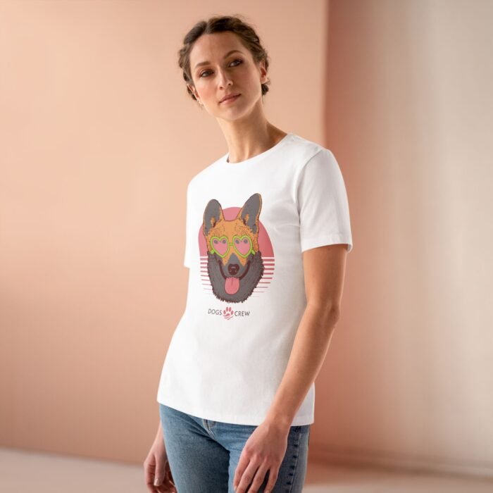 Dogs Crew Cotton Tee – Cute Animal Women’s T-Shirt, Dog Lover Gift, Soft & Comfy Crewneck - Image 4